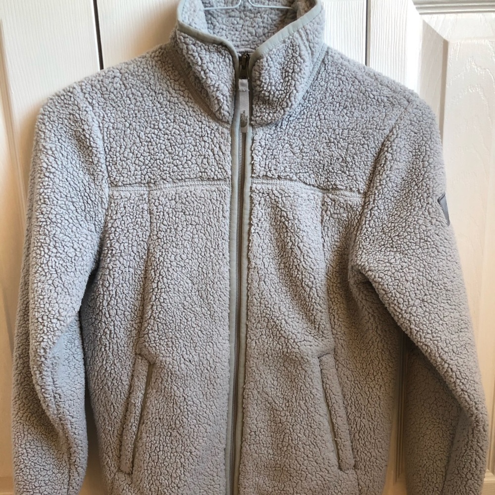 The North Face kids fleece zip front jacket